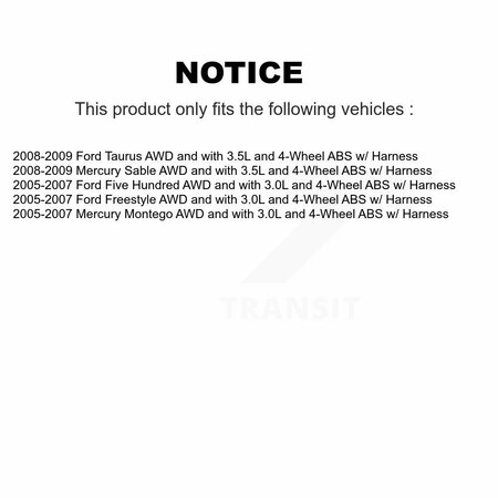 Mpulse Rear Lft ABS Wheel Speed Sensor For Ford Five Hundred Freestyle Taurus Mercury Montego SEN-2ABS2133